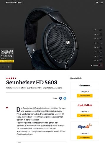 Kopfhoerer.de Sennheiser HD 560S Kopfhoerer.de Sennheiser HD 560S