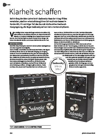 Gitarre & Bass Sadowsky SPB-1 & SPB-2 Gitarre & Bass Sadowsky SPB-1 & SPB-2