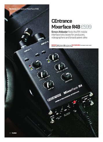 Future Music Centrance Mixerface R4B Future Music Centrance Mixerface R4B