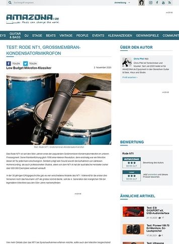 Amazona.de Rode NT1 Amazona.de Rode NT1