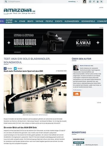 Amazona.de AKAI EWI Solo Blaswandler Amazona.de AKAI EWI Solo Blaswandler