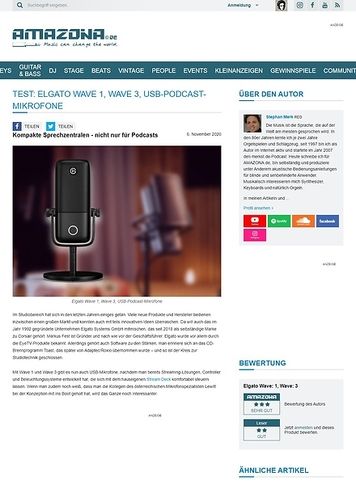 Amazona.de Elgato Wave 1, Wave 3 Amazona.de Elgato Wave 1, Wave 3