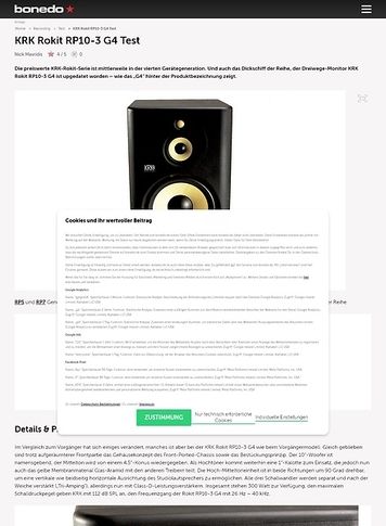 Bonedo.de KRK Rokit RP10-3 G4 Bonedo.de KRK Rokit RP10-3 G4