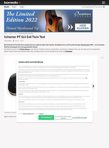 Bonedo.de Schecter PT SLS Evil Twin Bonedo.de Schecter PT SLS Evil Twin