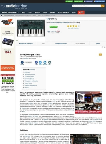 Audiofanzine.com Korg Opsix Audiofanzine.com Korg Opsix