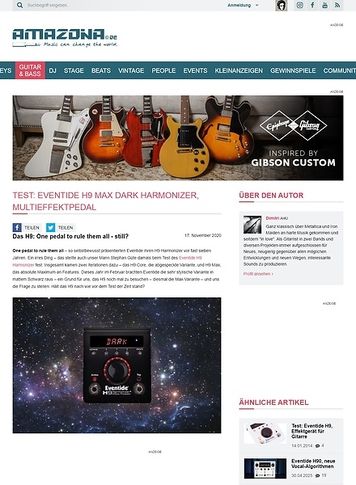 Amazona.de Eventide H9 Max Dark Harmonizer Amazona.de Eventide H9 Max Dark Harmonizer
