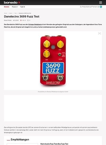 Bonedo.de Danelectro 3699 Fuzz Bonedo.de Danelectro 3699 Fuzz