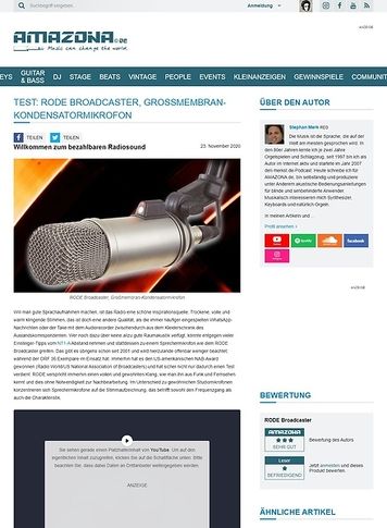Amazona.de RODE Broadcaster Amazona.de RODE Broadcaster