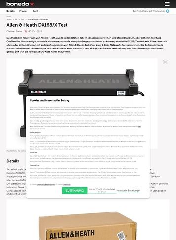 Bonedo.de Allen & Heath DX168/X Bonedo.de Allen & Heath DX168/X