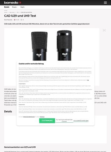 Bonedo.de CAD U29 und U49 Bonedo.de CAD U29 und U49