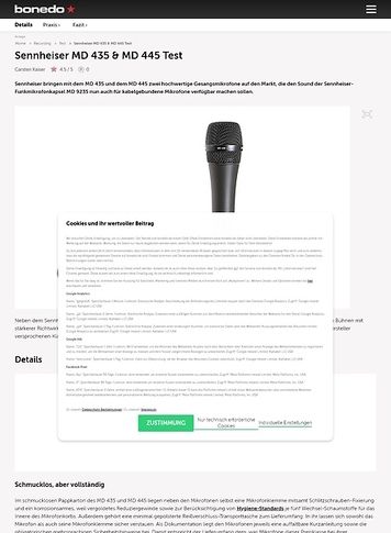 Bonedo.de Sennheiser MD 435 & MD 445 Bonedo.de Sennheiser MD 435 & MD 445