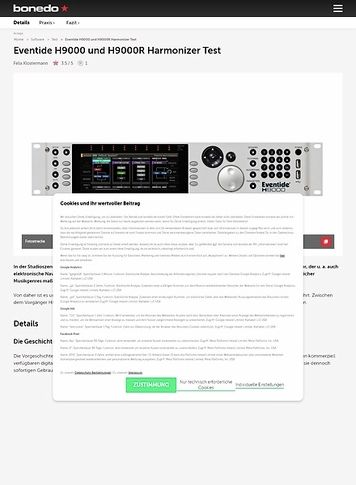 Bonedo.de Eventide H9000 und H9000R Harmonizer Bonedo.de Eventide H9000 und H9000R Harmonizer