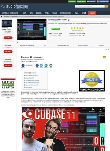 Audiofanzine.com Steinberg Cubase 11 Pro Audiofanzine.com Steinberg Cubase 11 Pro
