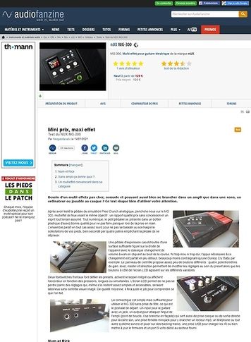 Audiofanzine.com nUX MG-300 Audiofanzine.com nUX MG-300