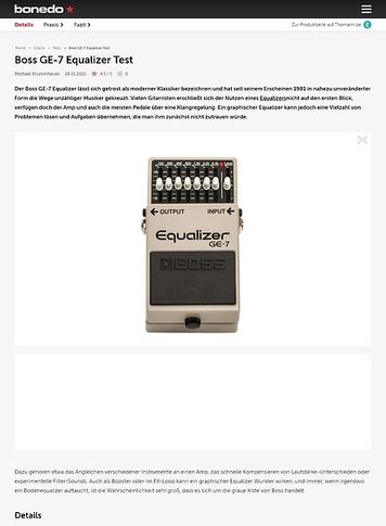 Bonedo.de Boss GE-7 Equalizer Bonedo.de Boss GE-7 Equalizer