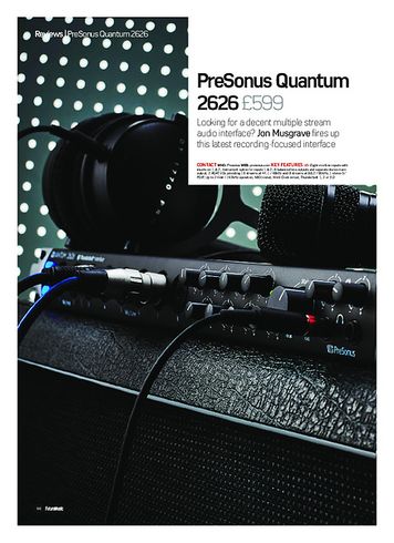Future Music PreSonus Quantum 2626 Future Music PreSonus Quantum 2626