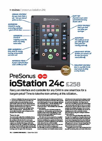 Computer Music PreSonus ioStation 24c Computer Music PreSonus ioStation 24c