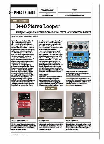 Guitarist ELECTRO-HARMONIX 1440 STEREO LOOPER Guitarist ELECTRO-HARMONIX 1440 STEREO LOOPER