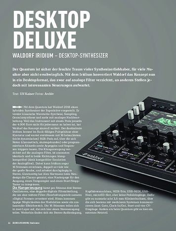 Sound & Recording Waldorf Iridium Sound & Recording Waldorf Iridium