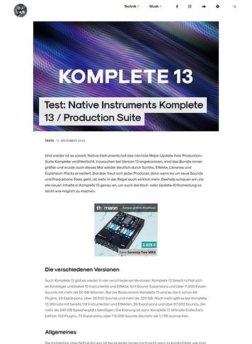 DJLAB Native Instruments Komplete 13 / Production Suite DJLAB Native Instruments Komplete 13 / Production Suite