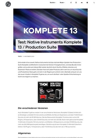 DJLAB Native Instruments Komplete 13 / Production Suite DJLAB Native Instruments Komplete 13 / Production Suite