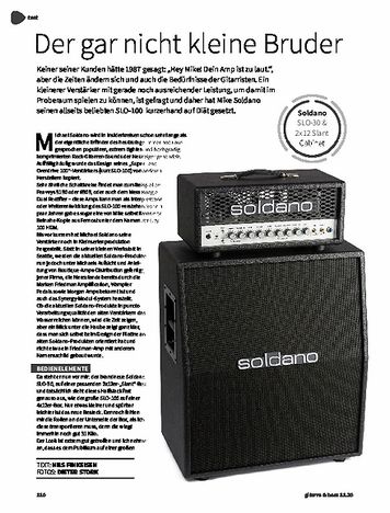 Gitarre & Bass Soldano SLO 30 & 2x12 Slant Cabinet Gitarre & Bass Soldano SLO 30 & 2x12 Slant Cabinet