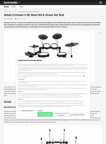 Bonedo.de Alesis Crimson II SE Mesh Kit Bonedo.de Alesis Crimson II SE Mesh Kit