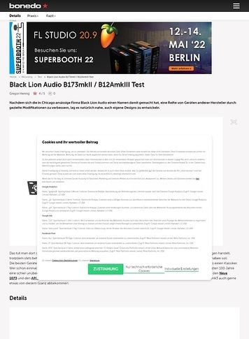 Bonedo.de Black Lion Audio B173mkII / B12AmkIII Bonedo.de Black Lion Audio B173mkII / B12AmkIII