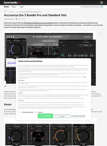 Bonedo.de Accusonus Era 5 Bundle Pro und Standard Bonedo.de Accusonus Era 5 Bundle Pro und Standard