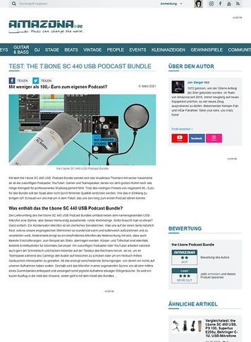 Amazona.de the t.bone SC 440 USB Podcast Bundle Amazona.de the t.bone SC 440 USB Podcast Bundle