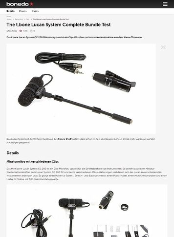 Bonedo.de The t.bone Lucan System Complete Bundle Bonedo.de The t.bone Lucan System Complete Bundle