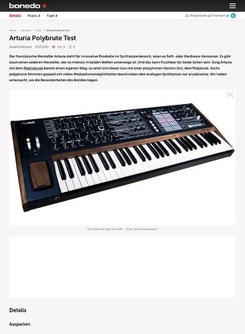 Bonedo.de Arturia Polybrute Bonedo.de Arturia Polybrute