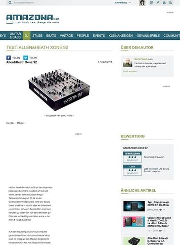 Amazona.de Allen & Heath Xone 92 Amazona.de Allen & Heath Xone 92