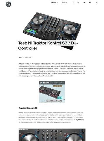 DJLAB NI Traktor Kontrol S3 DJLAB NI Traktor Kontrol S3