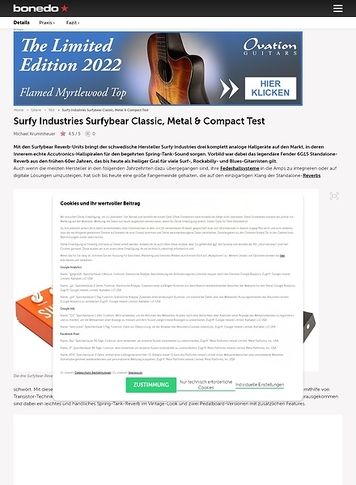 Bonedo.de Surfy Industries Surfybear Classic, Metal & Compact Bonedo.de Surfy Industries Surfybear Classic, Metal & Compact