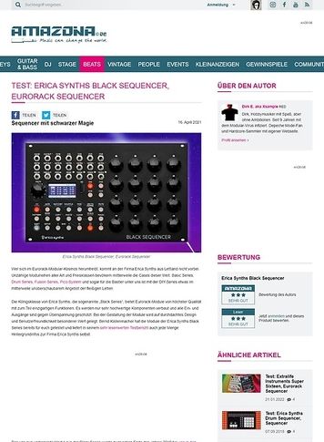 Amazona.de Erica Synths Black Sequencer Amazona.de Erica Synths Black Sequencer