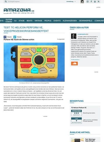 Amazona.de TC Helicon Perform VE Amazona.de TC Helicon Perform VE