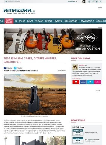 Amazona.de Enki AMG Cases, Gitarrenkoffer Amazona.de Enki AMG Cases, Gitarrenkoffer