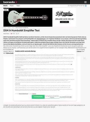 Bonedo.de DSM & Humboldt Simplifier Bonedo.de DSM & Humboldt Simplifier