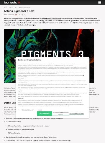 Bonedo.de Arturia Pigments 3 Bonedo.de Arturia Pigments 3
