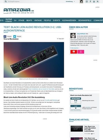 Amazona.de Black Lion Audio Revolution 2x2 Amazona.de Black Lion Audio Revolution 2x2