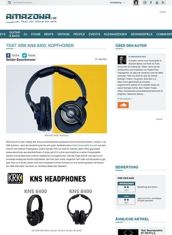 Amazona.de KRK KNS 8400 Amazona.de KRK KNS 8400
