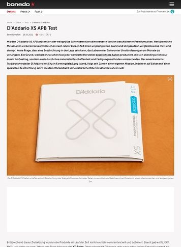 Bonedo.de D’Addario XS APB Bonedo.de D’Addario XS APB