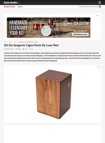 Bonedo.de DG De Gregorio Cajon Fenix De Luxe Bonedo.de DG De Gregorio Cajon Fenix De Luxe