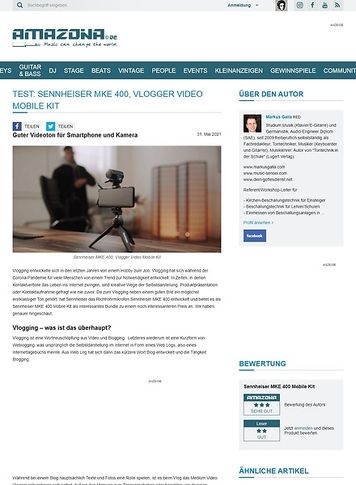 Amazona.de Sennheiser MKE 400 Amazona.de Sennheiser MKE 400
