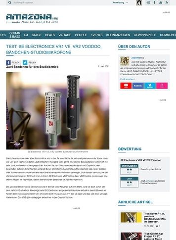 Amazona.de SE Electronics VR1 VE, VR2 Voodoo Amazona.de SE Electronics VR1 VE, VR2 Voodoo