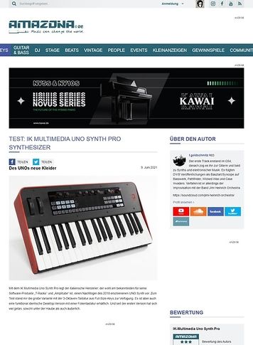 Amazona.de IK Multimedia Uno Synth Pro Synthesizer Amazona.de IK Multimedia Uno Synth Pro Synthesizer