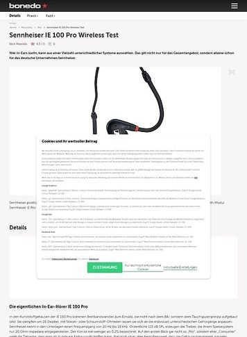 Bonedo.de Sennheiser IE 100 Pro Wireless Bonedo.de Sennheiser IE 100 Pro Wireless