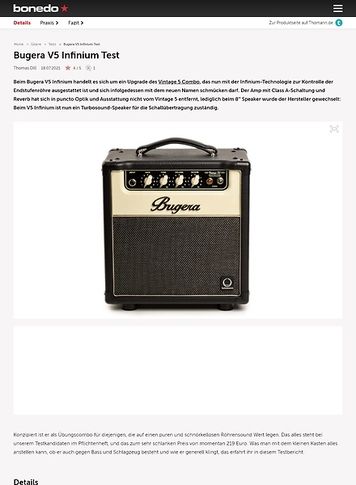 Bonedo.de Bugera V5 Infinium Bonedo.de Bugera V5 Infinium