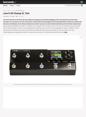 Bonedo.de Line 6 HX Stomp XL Bonedo.de Line 6 HX Stomp XL